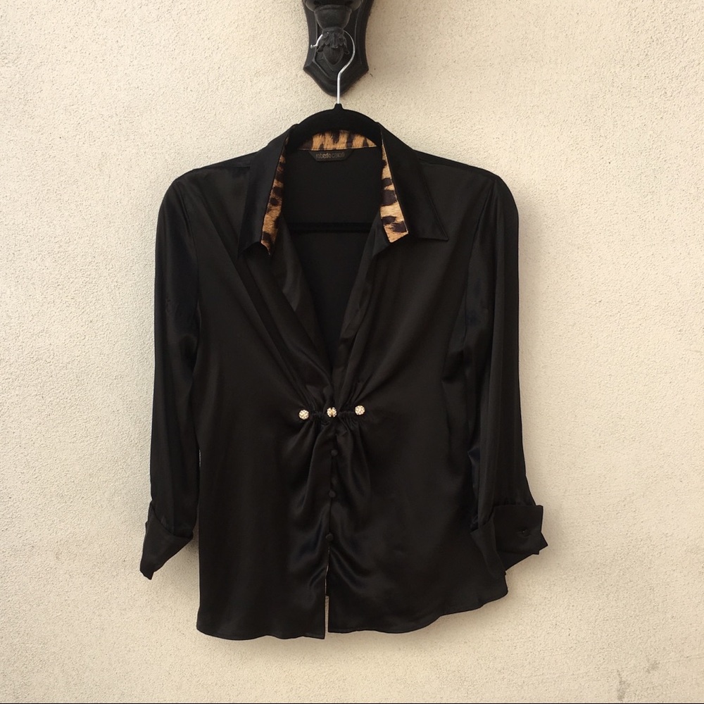 Vintage Roberto Cavalli Silk Blouse Size 44